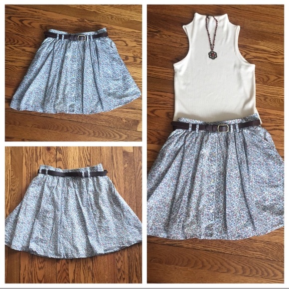 *DONATED* F21 Belted Floral Button Up Skirt - Picture 10 of 14